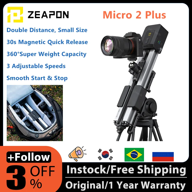 Zeapon Micro 2 Plus  ī޶ ̴, ޴ ̵ Ÿ 54cm, 21.2in, 4.5kg,  뷮 39 ú 